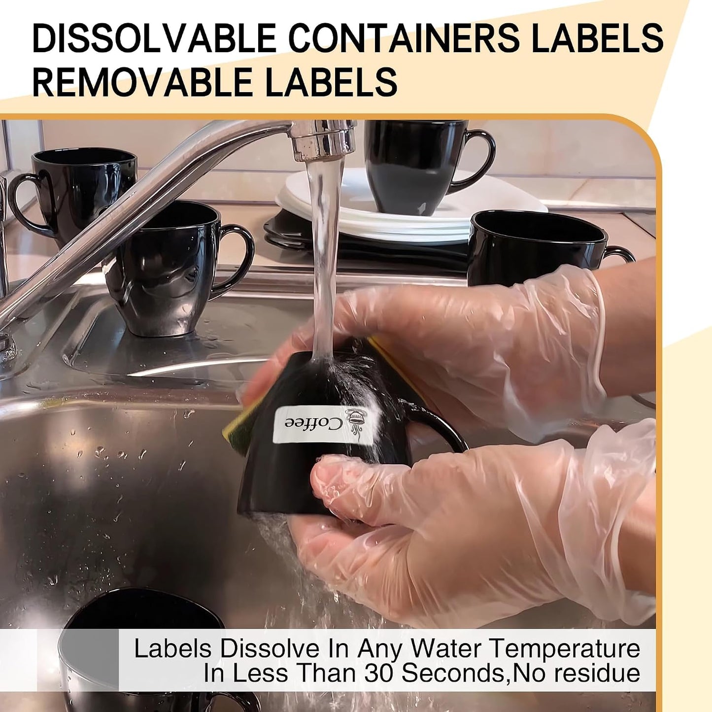 L LIKED 750 Dissolvable Food Stickers Custom 1" x 2-5/8" Inkjet 25 Sheets | Printable sheets for inkjet printers. Track shelf life & prep date. For kitchens, restaurants, food trucks, delis & fast food