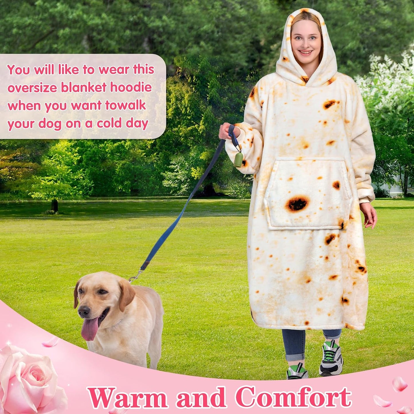 Wearable Blanket Sweatshirt Gifts for Women and Men, Warm and Cozy Giant Blanket Hoodie, Thick Flannel Blanket with Sleeves and Giant Pocket - Dark Gray