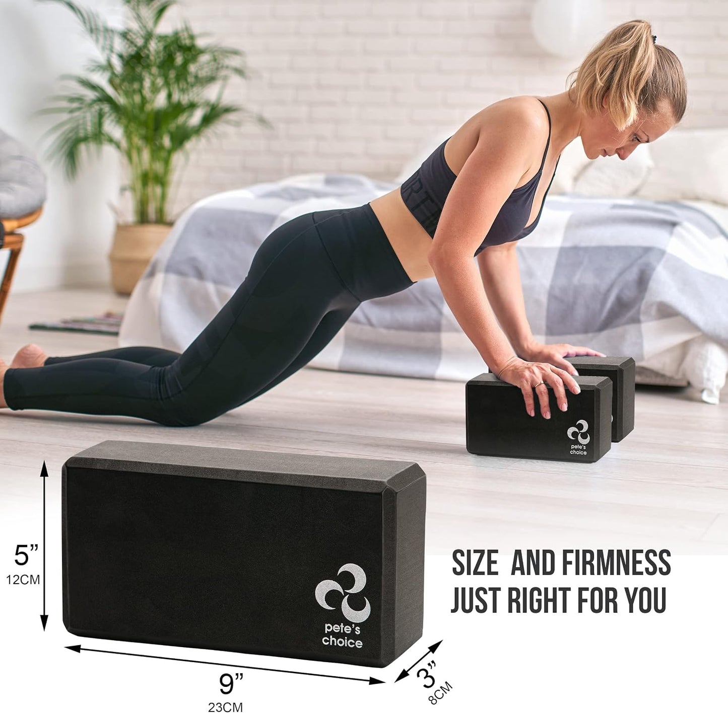 Stretching Straps and Yoga Blocks - Yoga Beginner Kit for Pilates & Gym | For Home Workouts - Hold Poses, Stretch, Improve Flexibility & Maintain Balance. BONUS Exercise Guide