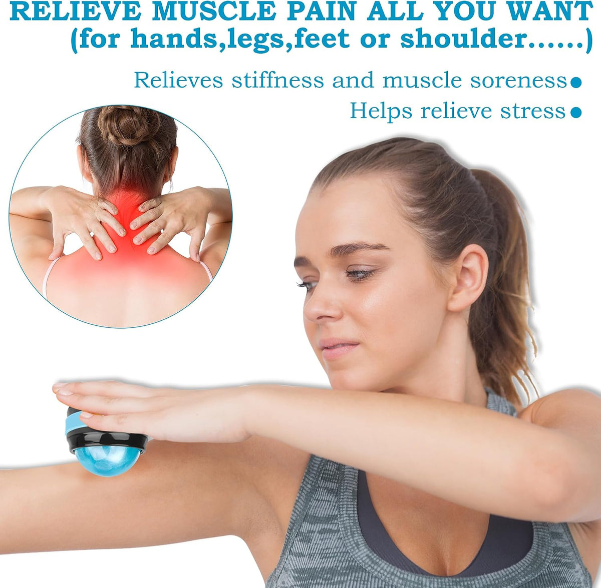 Coolrunner Massage Ball, 2-Pack Handheld Manual Roller Massager