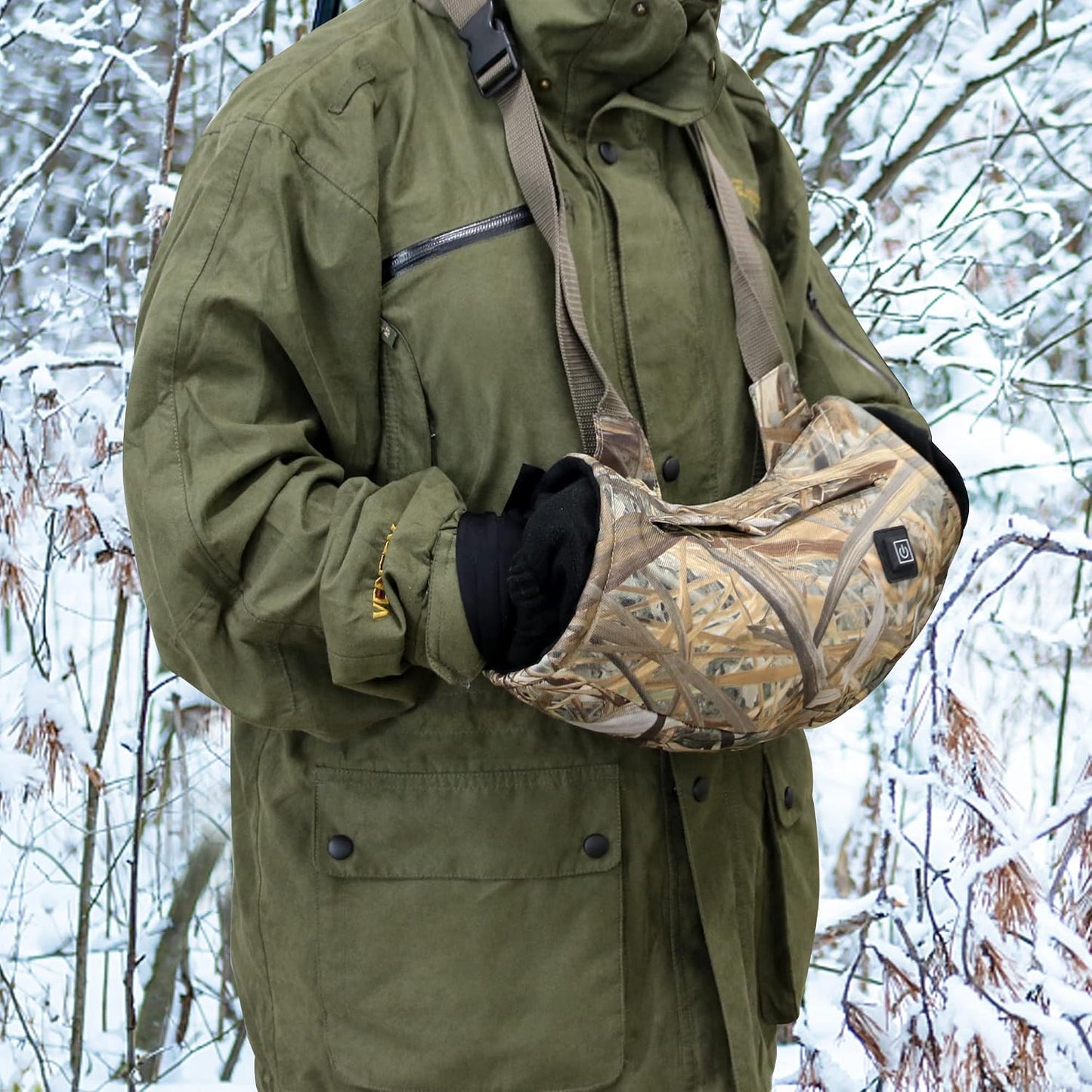 Heated Hand Muff, Electric Heating Hand Warmer Pouch, Suitable for Outdoor Hunting, Sports, Photography, Golf, Football in Cold Winter Keep Warmth (Batteries no Including)