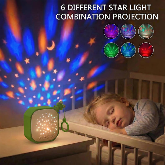 White Noise Sound Machine Baby with Star Projector | Portable Sleep Aid Lullaby Music for Baby Sleeping | Soothing Sound Machine for Nursery, Car Travel, Bedroom Crib, Kids Gifts (Puppy)