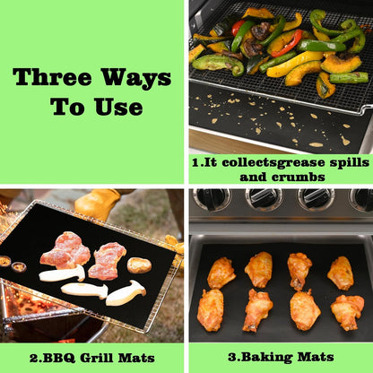 WMKGG Silicone Air Fryer Liners, 2PCS Air Fryer Silicone Liners | Reusable Rectangular Non-Stick Basket Accessories for Ninja Foodi Dual DZ201/DZ401 8-10QT