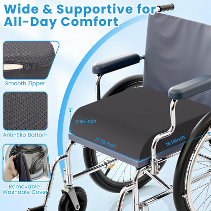 Wheelchair Seat Cushion Cooling Gel Memory Foam Chair Cushion