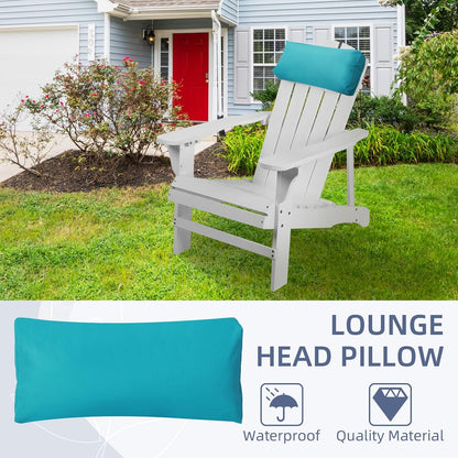 Chaise Lounge Head Pillow, 2 Pack Outdoor Patio Pillows with Adjustable Strap, Lounge Head Resting Pillow for Recliner Beach Pool Lounger Office Chair，Water Resistant Gray