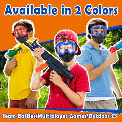 POKONBOY Detachable Masks, Tactical Mask with Goggles Compatible with Nerf Rival, Apollo, Zeus, Khaos, Atlas, & Artemis Blasters Rival Mask