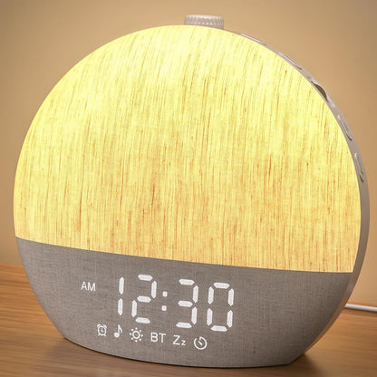 LIORQUE Wake Up Light Sunrise Alarm Clock for Bedrooms with BT Speaker