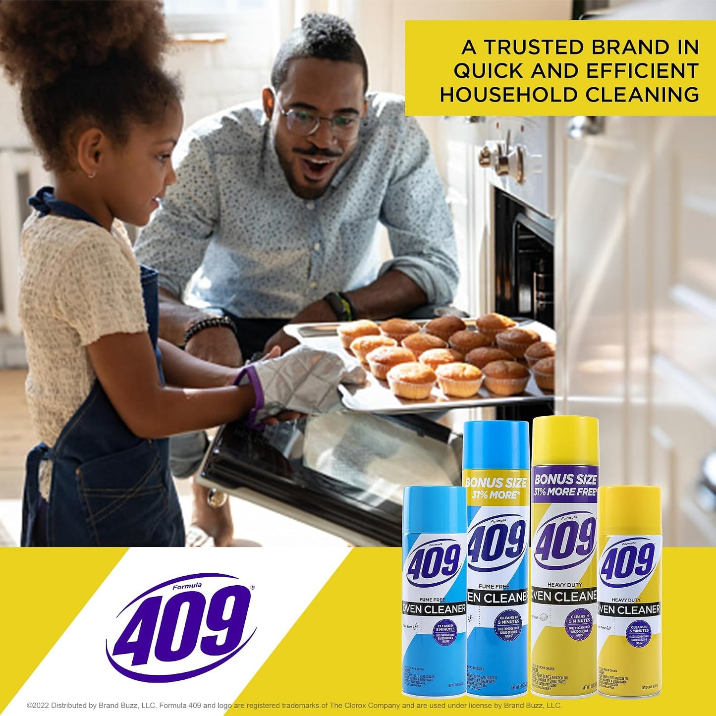 Formula 409 Heavy Duty Oven and Grill Cleaner Spray, Lemon Scent, 14.5 Oz