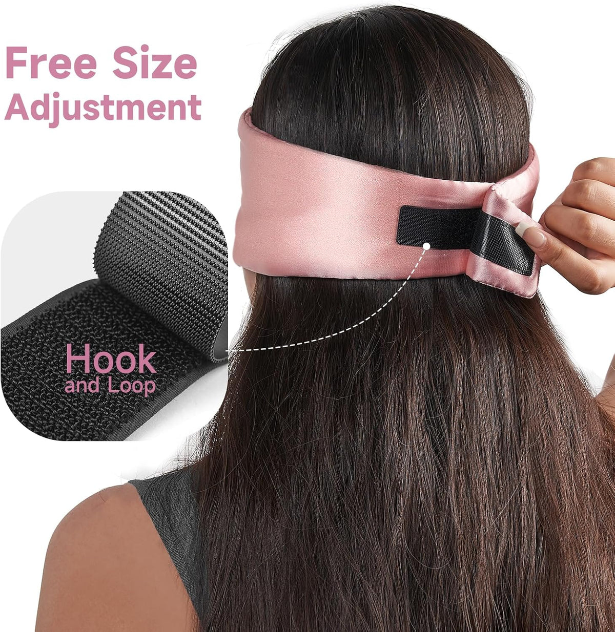 Umisleep Satin Sleep Mask for Side Sleeper, Blackout Eye Mask for Women Men
