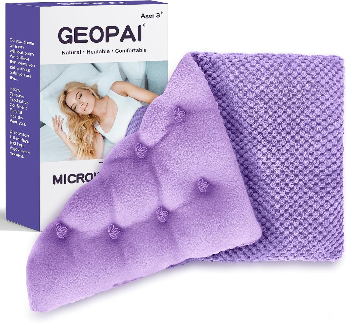 Microwavable Heating Pads 15 * 9", Weighted Moist Microwave Heat Pad for Cramps Neck Shoulder, Back Pain Relief, Warm Compress Rice Bean Bag Hot Pack for Muscles Ache, Joints, Unscented