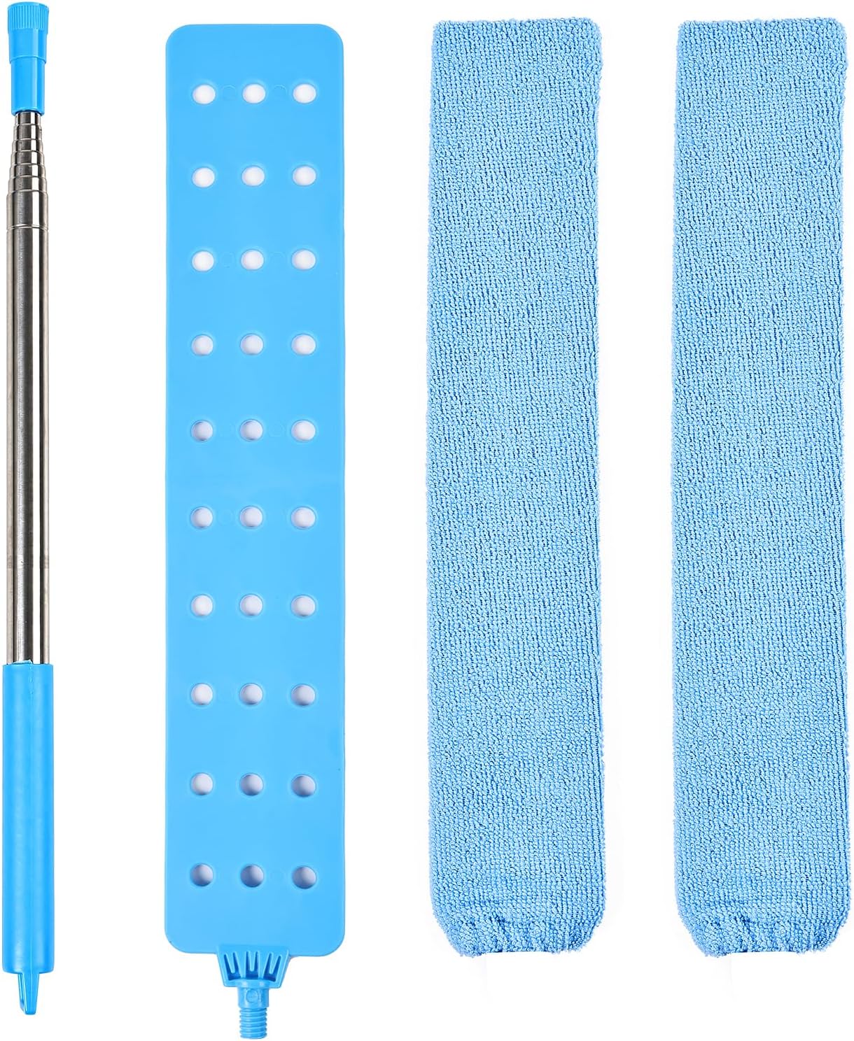 4PCS Microfiber Duster Kit, 3 in 1 Microfiber Dusters Retractable Gap Dust Cleaner and Chenille Duster with 83 inches Extra Long Extension Pole for Cleaning Ceiling Fan, High Ceiling