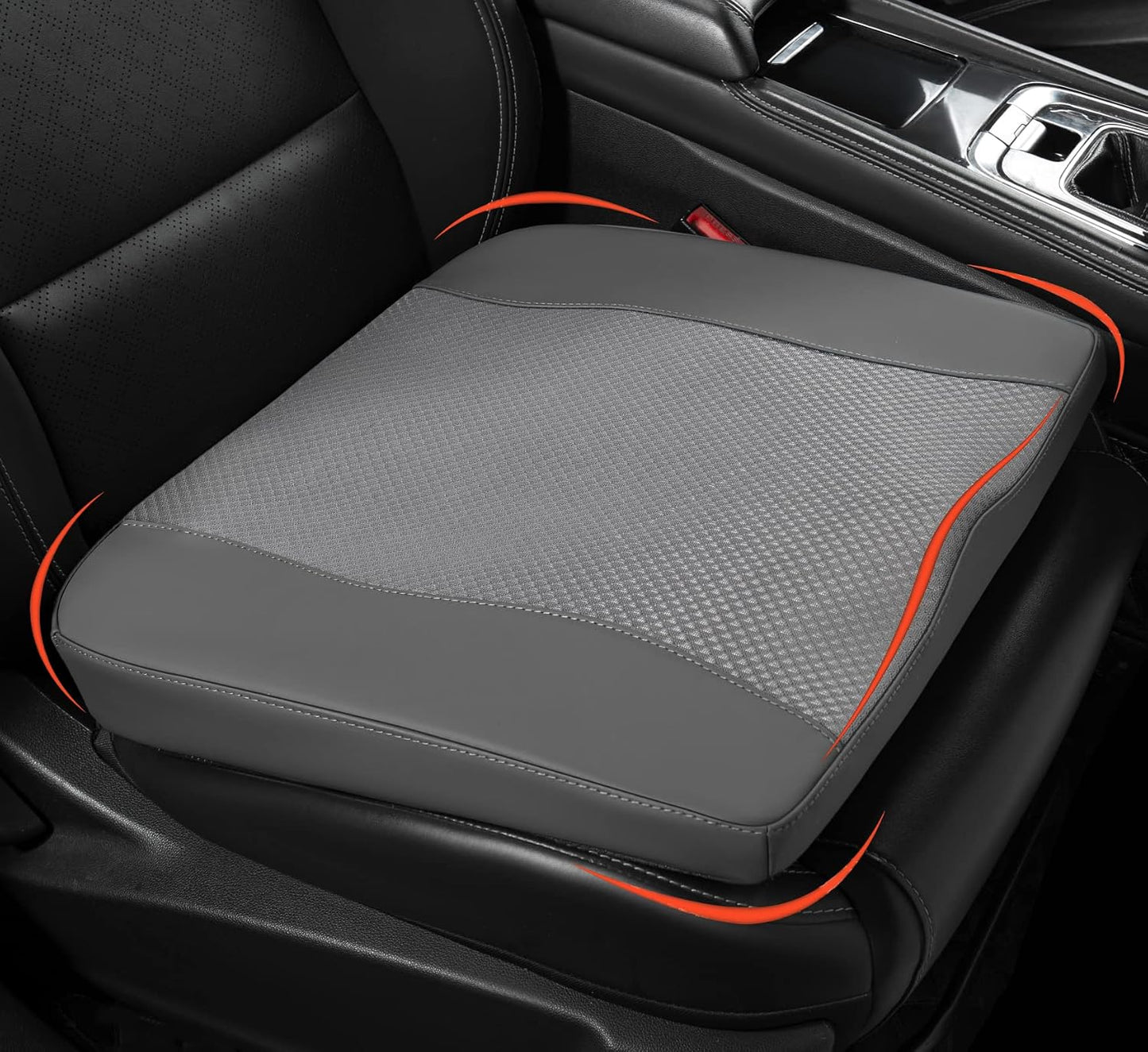 Lofty Aim Car Seat Cushion, Memory Foam Car Seat Cushions for Long Driving | Comfy Car Seat Pillow for Pain Relief, Driver Seat Cushion Adds Height, Butt Cushion for Car, Truck, Office Chair, Black