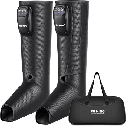 FIT KING Cordless Leg Compression Massager, Foot and Calf Massage Boot