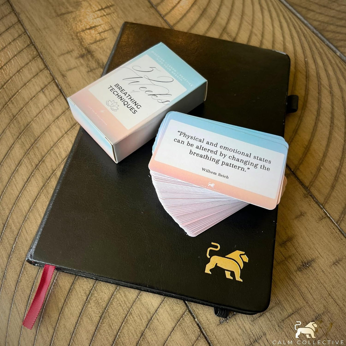 Calm Collective 52 Breathwork Cards - Vagus Nerve Breathing Exercises for Anxiety Relief, Emotional Regulation, & Cortisol Manager - Biohack Mental Health & Relaxation Gift (Travel Size)