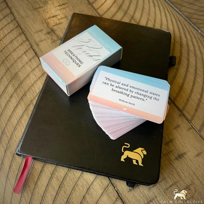 Calm Collective 52 Breathwork Cards - Vagus Nerve Breathing Exercises for Anxiety Relief, Emotional Regulation, & Cortisol Manager - Biohack Mental Health & Relaxation Gift (Travel Size)