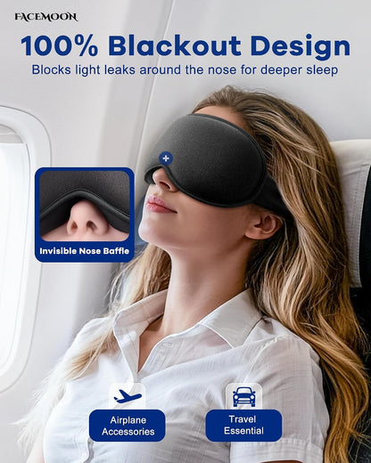 3D Cooling Gel Weighted Eye Mask for Sleeping, 100% Blackout Sleep Mask | FSA Eligible Items HSA, 6oz Gel-Weighted, No Eye Pressure, Cold Relief for Puffy Eyes, Migraines, After Surgery & Travel Gift