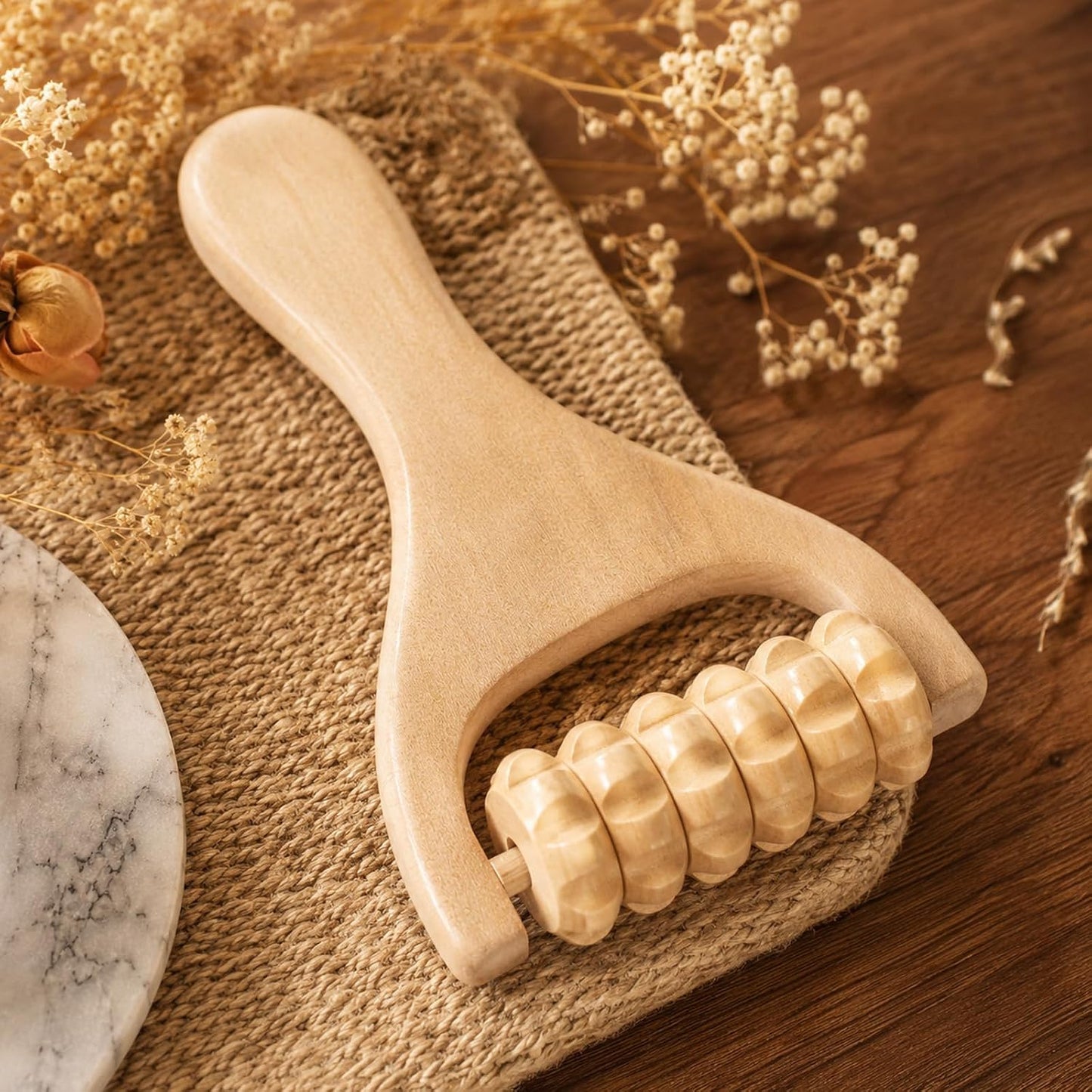 Wooden Massage Roller, Manual Handheld Wooden Rollers for Massage | Manual Wood Massage Bead Roller Tools for Leg Thigh Arm Body Muscle Tissue Pain Relief