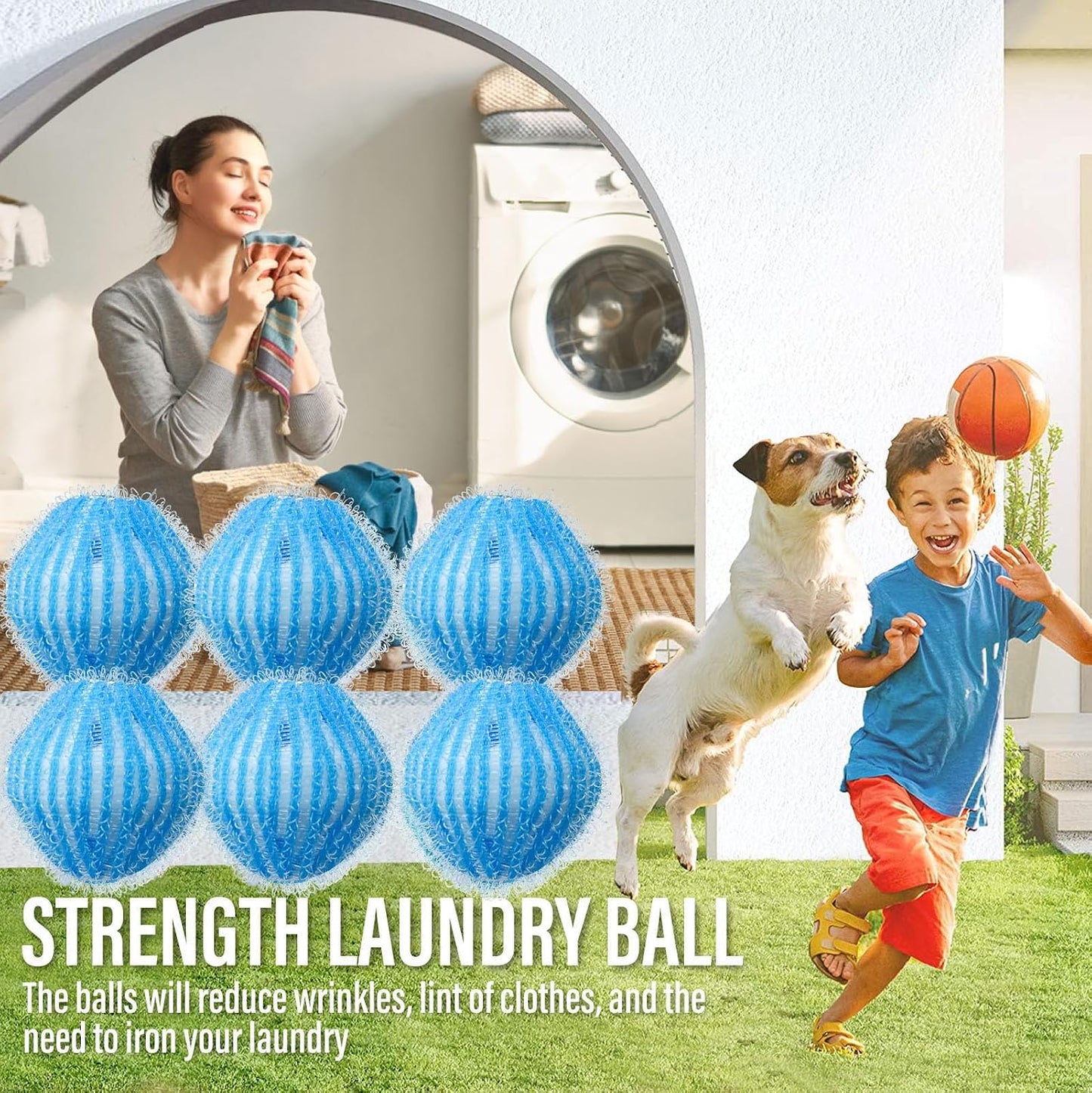 Pet Hair Remover Laundry, Microfiber Washing Machine Balls 12 Pieces, Reusable Lint Catcher Tool for Dogs and Cats