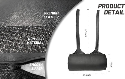 BOWERBIRD Genuine Leather Recliner Head Pillow-Head and Neck Pillow-Headrest Cushion for Neck Pain Relief and Cervical Support