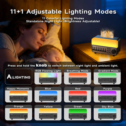 TMEHM 4-in-1 Sleep Sound Machine with White Noise & Aroma Diffuser | Bluetooth Speaker, Night Light & 8 Nature Sounds with Timer for Baby, Kids and Adults