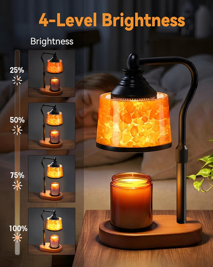 3-in-1 Candle Warmer Lamp with Himalayan Salt & Diffuser