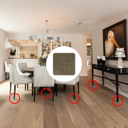 Furniture Felt Pads Brown 144 Pcs Strong Self Adhesive Protectors for Hardwood Floors Laminate Flooring Furniture Feet Chair Legs Table Cabinet Couch Non Scratch Peel Stick Felt Pad Set for All Floors