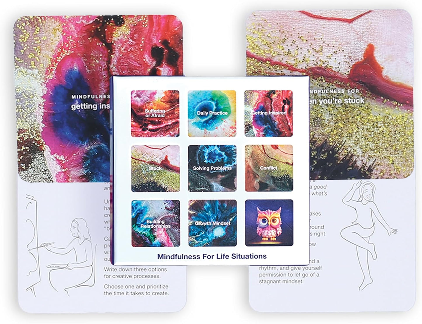 Mindfulness Cards | 48 Research-Backed Techniques for Real-Life Situations | Emotional Intelligence, Growth Mindset, Conflict Resolution, & Daily Mindfulness