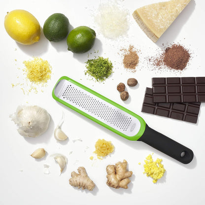 OXO Good Grips Etched Coarse Grater with Handle, Orange | Coarse Kitchen Grater, Sharp Etched Teeth, Non-Slip Handle, Hard Cheese, Vegetables, Chocolate, Easy Grip