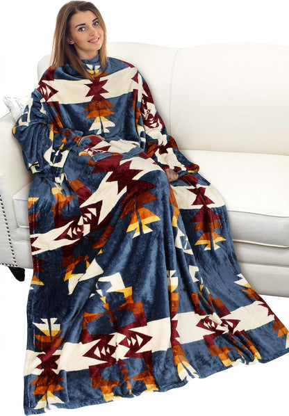 Catalonia Wearable Blanket with Sleeves for Women & Men, Fleece Wrap Throw | Cozy Sleeve Design for Hands-Free Comfort, Perfect for Reading, TV Time & Relaxing, Christmas & Birthday Gift