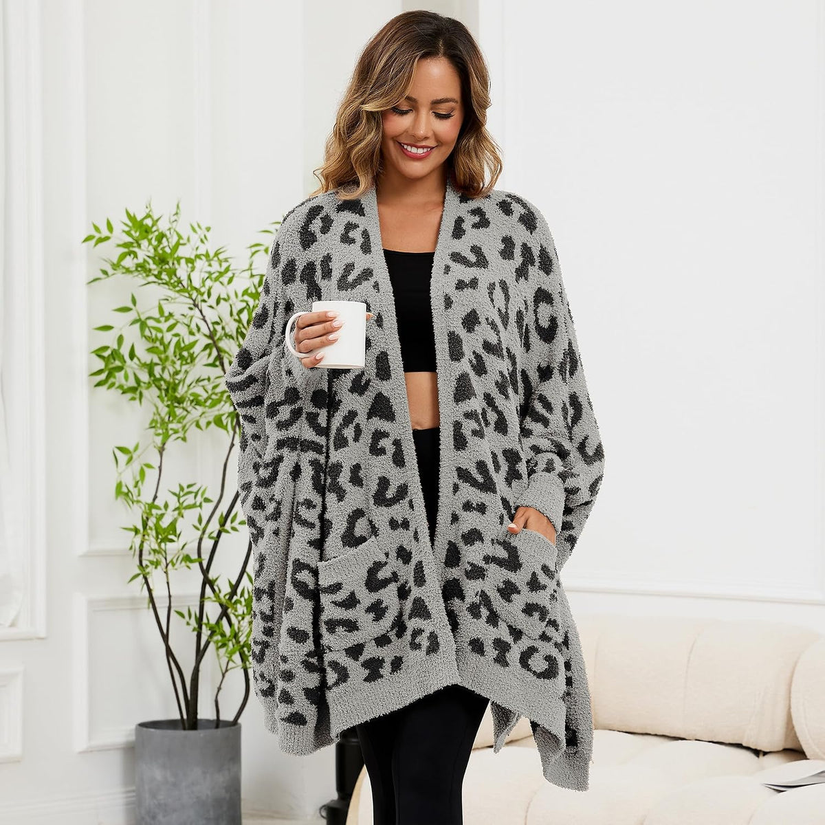 Wearable Blanket Sherpa Poncho Unique Office Work Warm Cozy Shawl TV Throw Blankets, Plush Cape Wrap for Adults
