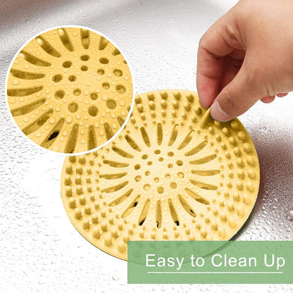 Gotega 5 Pack Sink Drain Strainer, Hair Catcher for Bathroom Tub Shower | Sink Hair Catcher Shower Drain Durable Silicone Hair Stopper Shower Drain Cover Hair Trap, Bathroom Sink Replacement