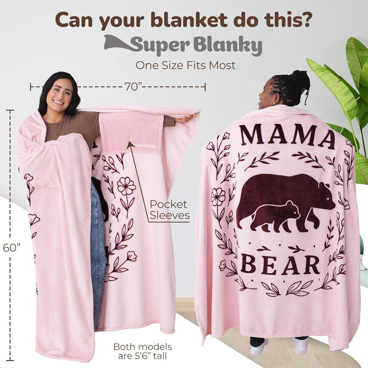 Super Blanky Wearable Blankets for Women & Men, Dorm Room Essentials, Gift for Her, Gifts for Women, Wife Birthday Gift Ideas