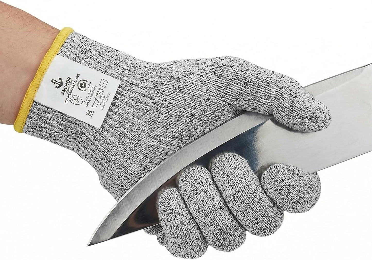 ASG Premium ANSI A5 Cut Resistant Gloves, Food Grade HPPE,Mandoline & Oyster Shucking, Kitchen Safety Gloves for Chefs