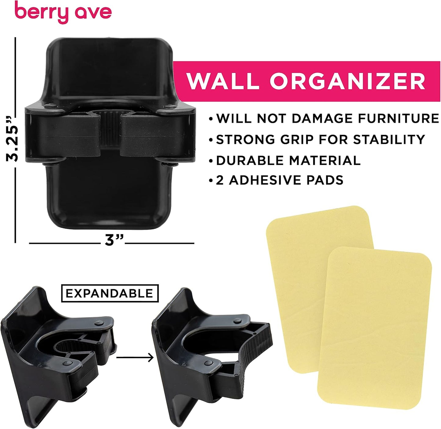 Broom Holder Wall Mount, Broom and Mop Organizer Wall Hanging Rack & Hanger | (Black) Broom Hanger Wall Mount, Mop and Broom Holder Wall Mount, Mop Holder, Hanger for Brooms and Mops, 5 Slots 6 Hooks