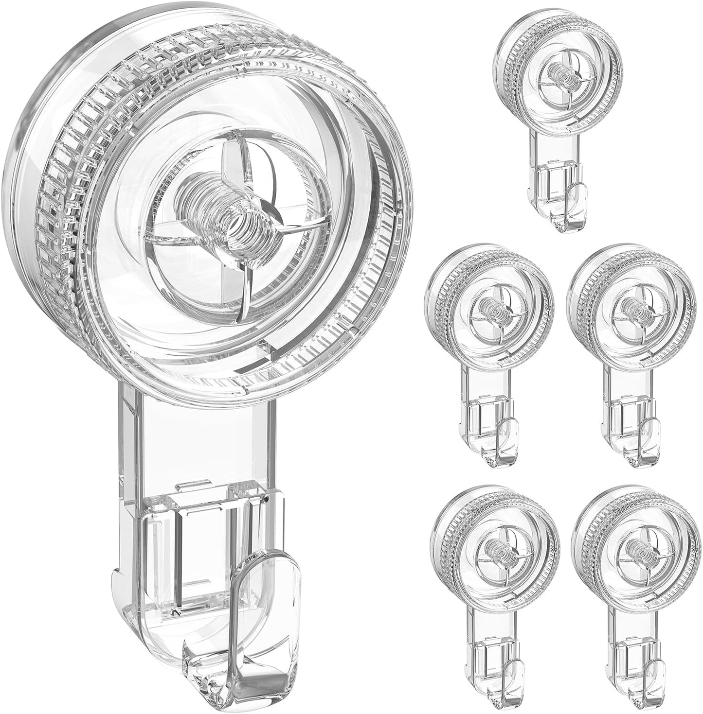 LUXEAR Suction Hooks, 2 Pack Razor Hooks Removable & Reusable | Shower Hook Damage-Free Powerful Suction Hanger for Towel Bathrobe Loofah Bathroom Kitchen Storage Hooks Weather Hanger