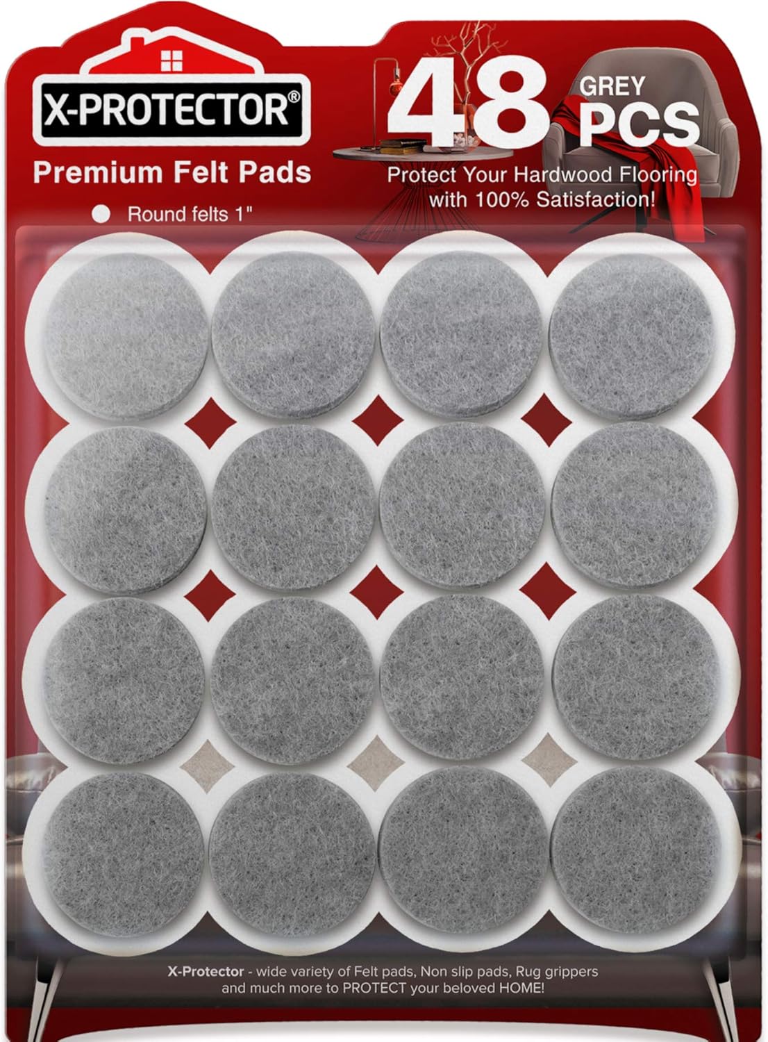 Felt Furniture Pads X-PROTECTOR 235 PCS Premium Furniture Pads - Felt Pads Furniture Feet Best Wood Floor Protectors - Protect Your Hardwood & Laminate Flooring! | Furniture Feet Best Wood Floor Protectors - Protect Your Hardwood & Laminate Flooring!