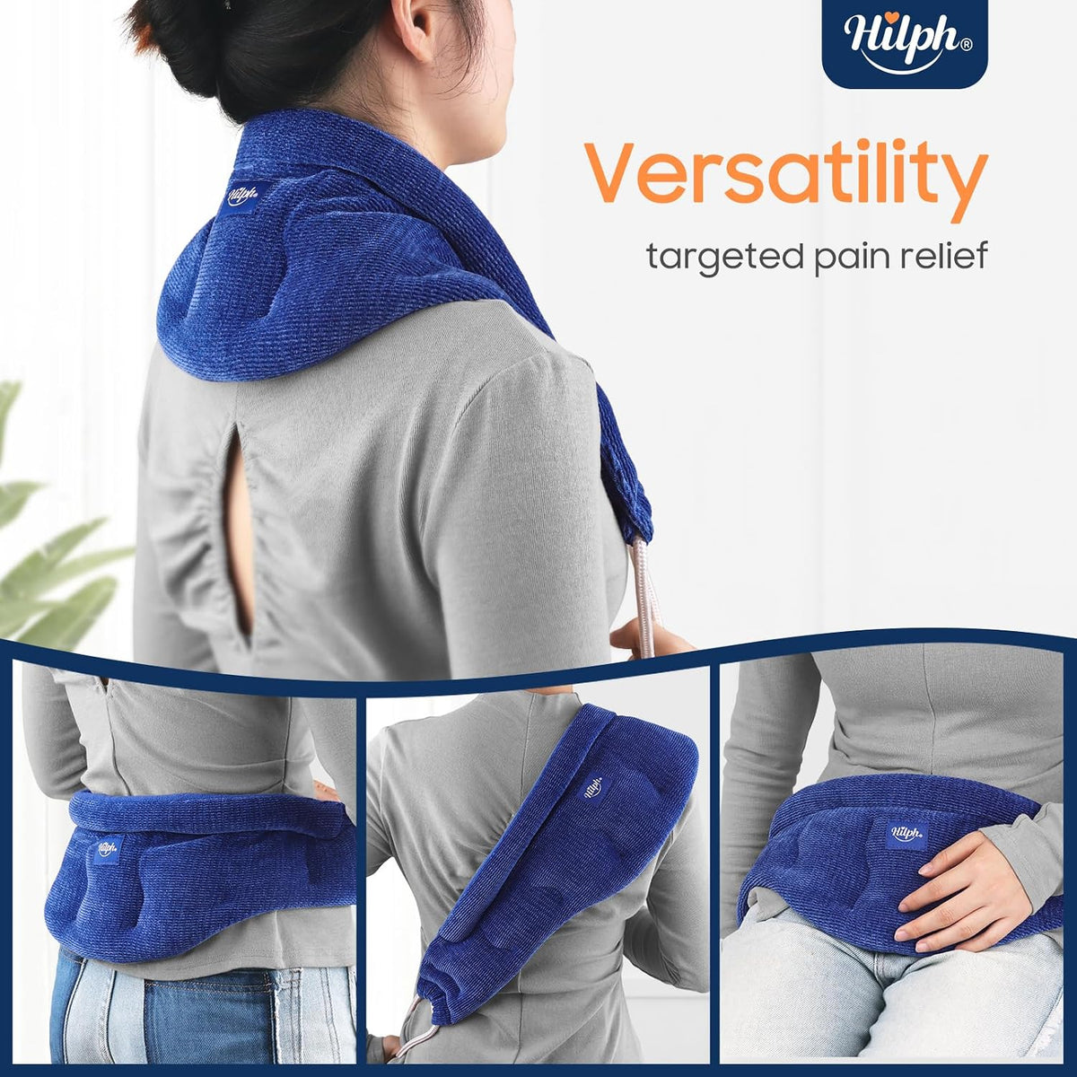 Hilph Microwavable Heating Pad for Neck Shoulder Pain Relief, 34.3" x 6.7"