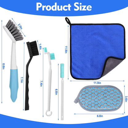 Air Fryer Cleaner Tools Kit,Air Fryer Cleaning Brush Sets,6 Pcs | Airfryer Cleaner Scrub Brush Tool Accessories
