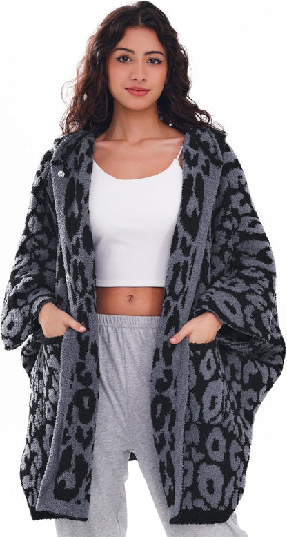 WDCOZY Wearable Blanket Hoodie Poncho Throw Comfy Soft Warm Cape Shawl Cozy Cloak Wrap Hooded with Sleeves For Women Adults