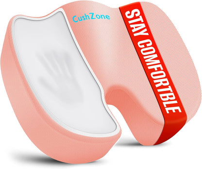 CushZone Seat Cushion Memory Foam Chair Pad for Office & Car, Black
