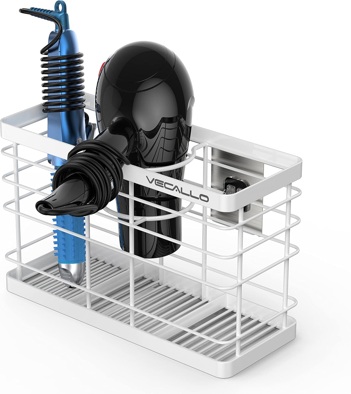 Hair dryer holder cabinet door - Hair tool organizer wall mount | Cabinet Door Bathroom Organizer Hair Care & Styling Tools Storage Basket for Hair Dryer, Curling Irons, Hair Straighteners