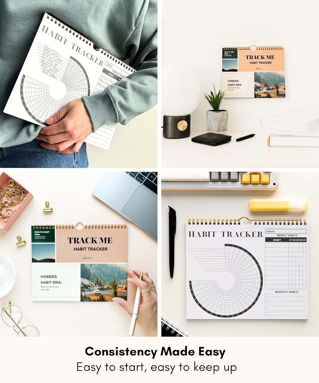 Lamare Habit Tracker Calendar 2026 – Premium Daily Habit Tracker Journal