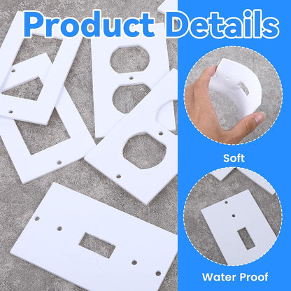 15 Pcs Electrical Outlet Insulator Pads, Outlet Insulation and Draft Sealers, EVA Foam Gasket, Wall Plate Insulation Gasket for Light, Switch Socket, 2.5 x 4.2 inch