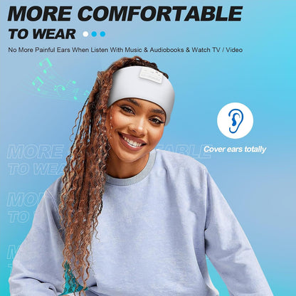 LC-dolida Sleep Headphones Headband Bluetooth 5.4, Sports Headband Earphones Wireless with Speaker Microphone USB C for Women Sleeping Gift Workout Jogging Yoga Insomnia Travel Meditation, Butterfly