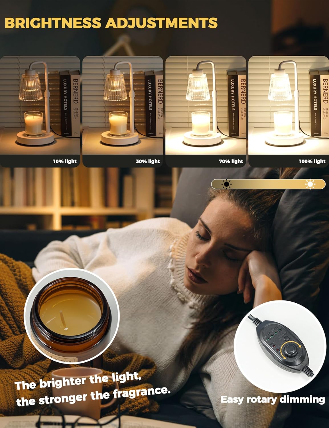 GODONLIF Candle Warmer Lamp with Timer, Birthday Gifts for Women Home Decor