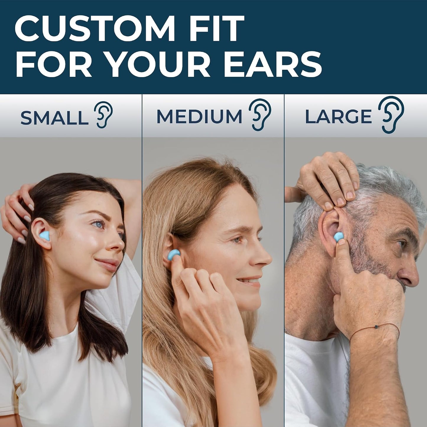 Peace&Quiet PQ Wax Ear Plugs for Sleeping - 30 Silicone Wax Earplugs for Sleeping and Swimming, Gel Ear Plugs for Noise Cancelling, Sound Blocking Level of 32 Db (30 Pillows), Color: White