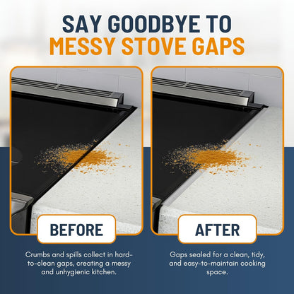 Linda’s Essentials Stainless Steel Stove Gap Covers (2 Pack) Adjustable Length 13.8" to 27.5" Stove Gap Covers Stainless Steel, Steel Adjustable Stove Gap Covers, Counter, Oven & Stove Gap Filler