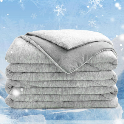VK VK·LIVING Cooling Comforter King Size, Summer Cooling Blanket for Hot Sleepers and Night Sweats, Double-Sided Q-Max 0.45 Lightweight Breathable Soft Cooling Quilt for Bed Couch, 90"x108", Dark Gray