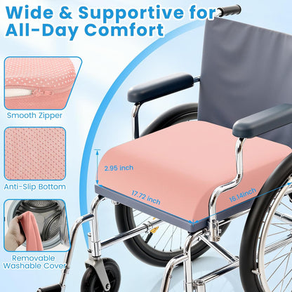 Wheelchair Seat Cushion Cooling Gel Memory Foam Chair Cushion