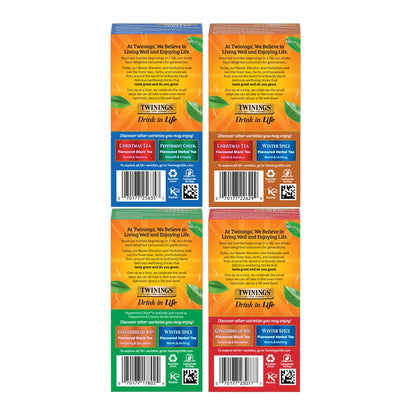 Twinings Mango & Pineapple Herbal Tea Individually Wrapped Bags, 20 Count (Pack of 1), Naturally Caffeine-Free, Enjoy Hot or Iced, 20 Teabags